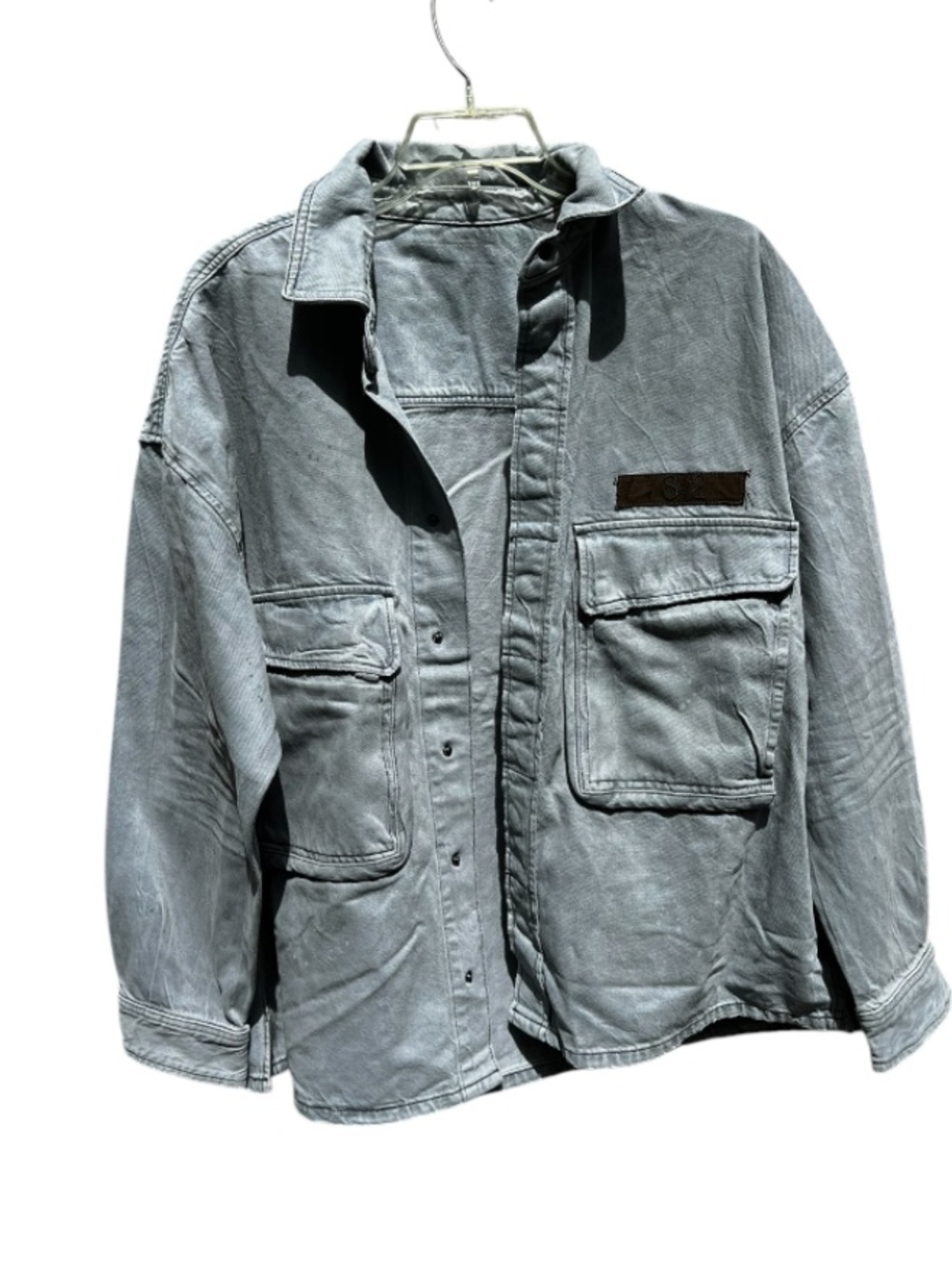 🌻NEW Hudson Jeans x Brandon Williams “Jeff” workwear shirt jacket "shacket" sz L - Picture 5 of 9